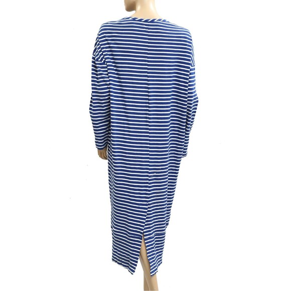 Free People Free Est Tivoli Maxi Dress Striped Print Oversized Cotton XS 283168 - Picture 7 of 8
